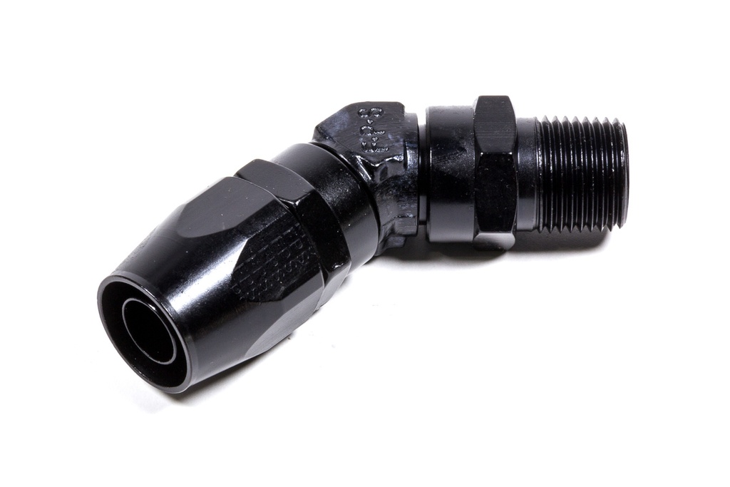 [FRG194510-BL] Fragola - #10 45 Deg X 1/2 Mpt Hose End Black