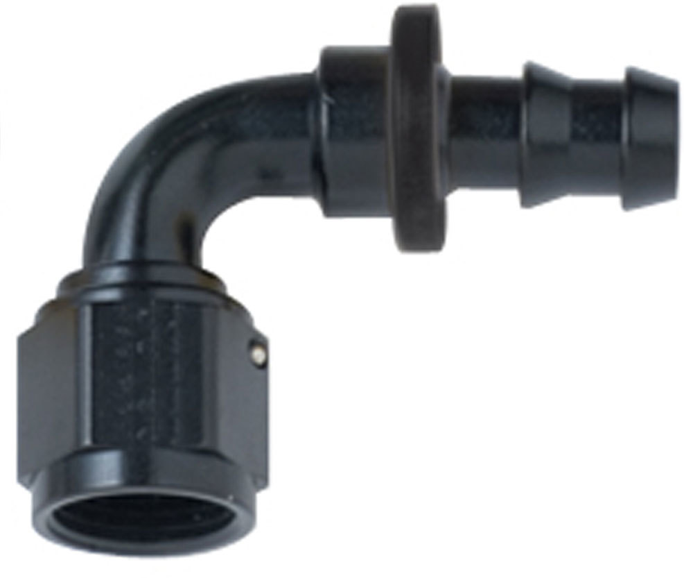 [FRG209012-BL] Fragola - Hose Fitting #12 90 Deg Push Lock Black