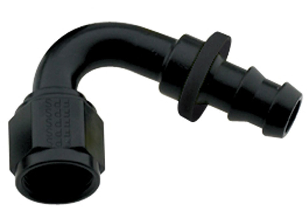 [FRG212008-BL] Fragola - Hose Fitting #8 120 Deg Push Lock Black