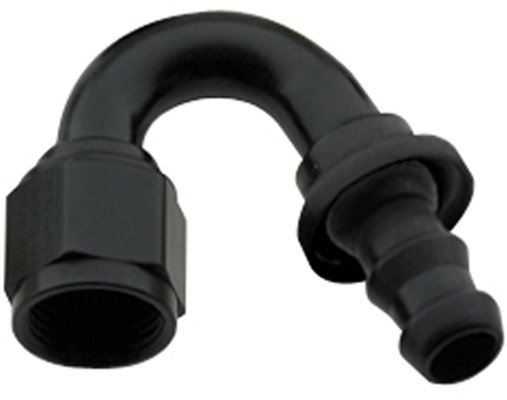 [FRG215006-BL] Fragola - Hose Fitting #6 150 Deg Push Lock Black