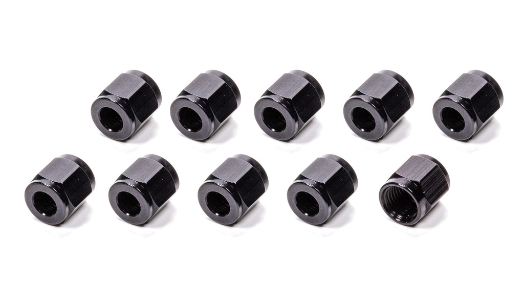 [FRG481804-BL-10] Fragola - #4 Aluminum Tube Nuts (10pk) Black