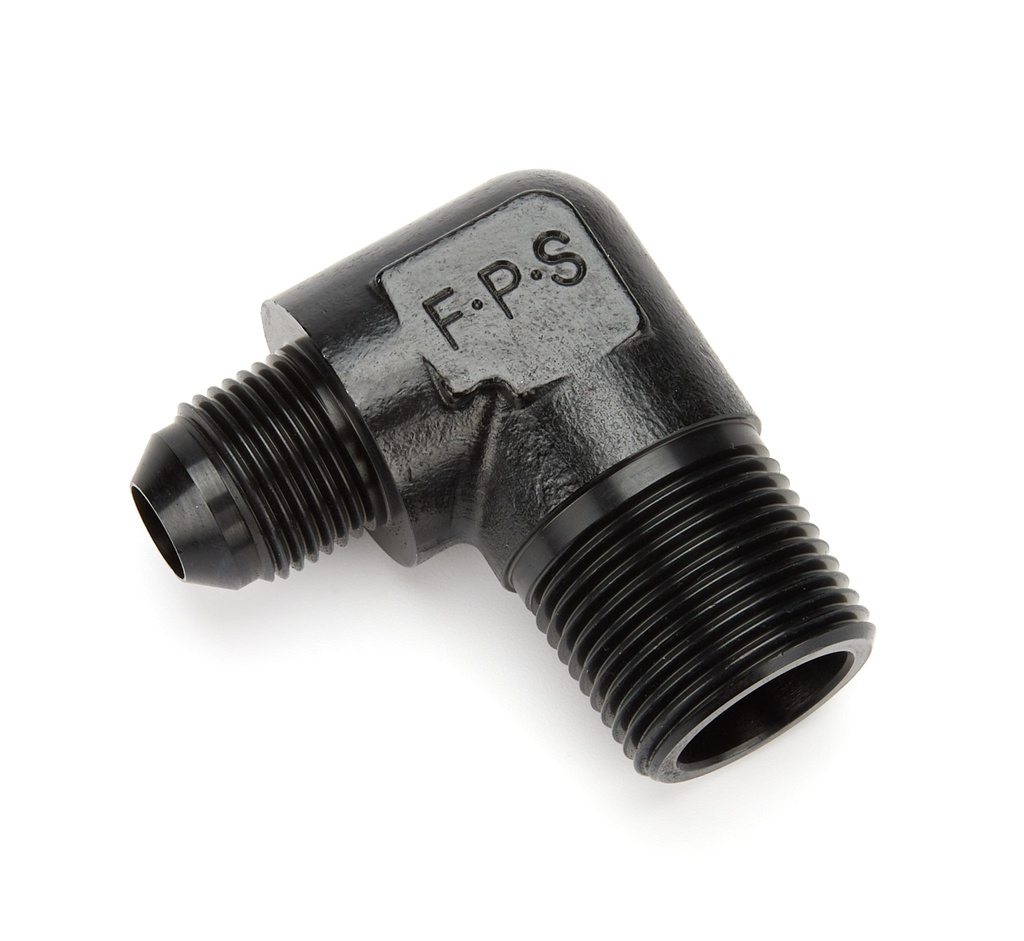 [FRG482217-BL] Fragola - 8an To 3/4 MPT 90-Deg Adapter Fitting Black