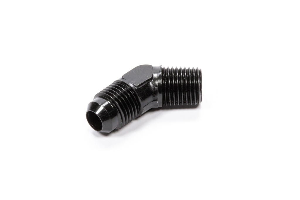 [FRG482306-BL] Fragola - 45 Deg Adapter Fitting #6 x 1/4 MPT Black