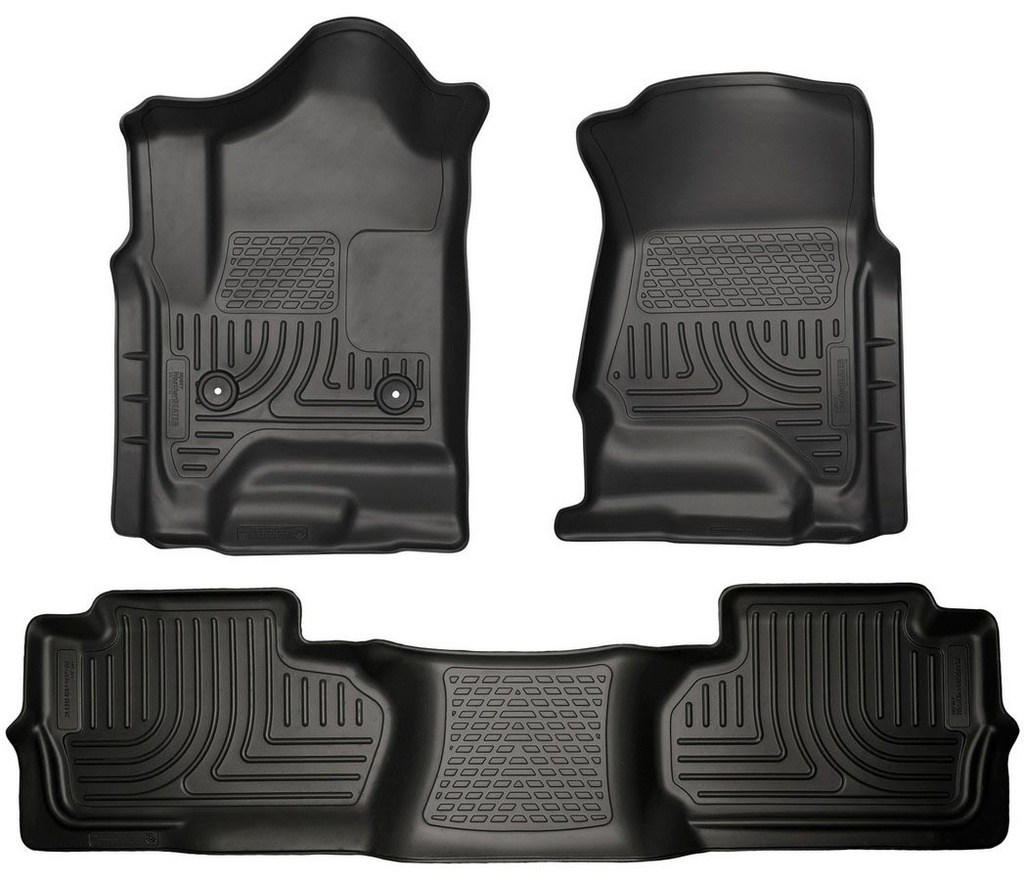 [HSK98241] Husky Liners - 15- Gm 2500Hd Dbl Cab Floor Liners Black
