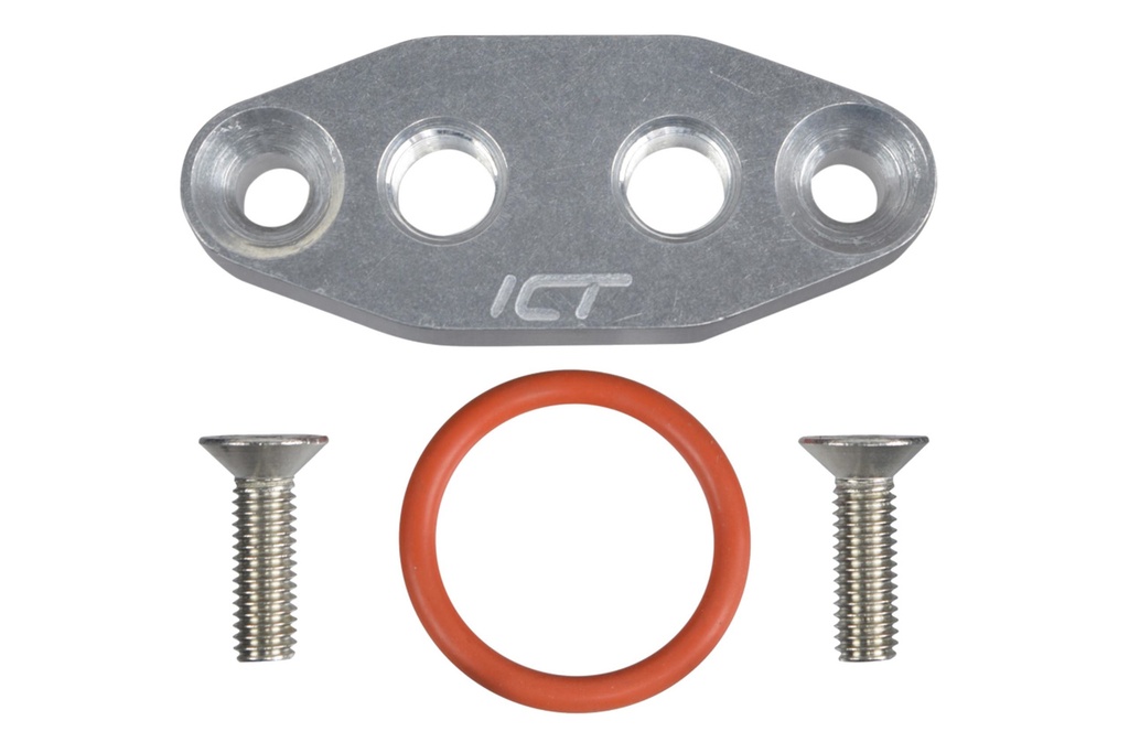 Ict Billet - Ls Dual 1/8in Npt Oil Fe Ed Plate Ls1