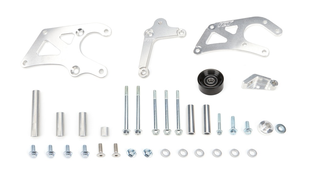 [ICT551778LS0-3] Ict Billet - Ls Truck Saginaw Power Steering Pump & Alt