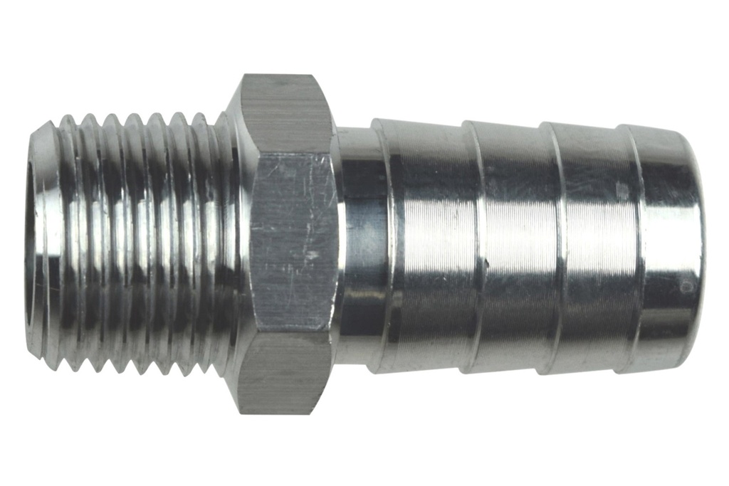 Ict Billet - Straight 3/8in Npt Pipe To 5/8in .625in Hose