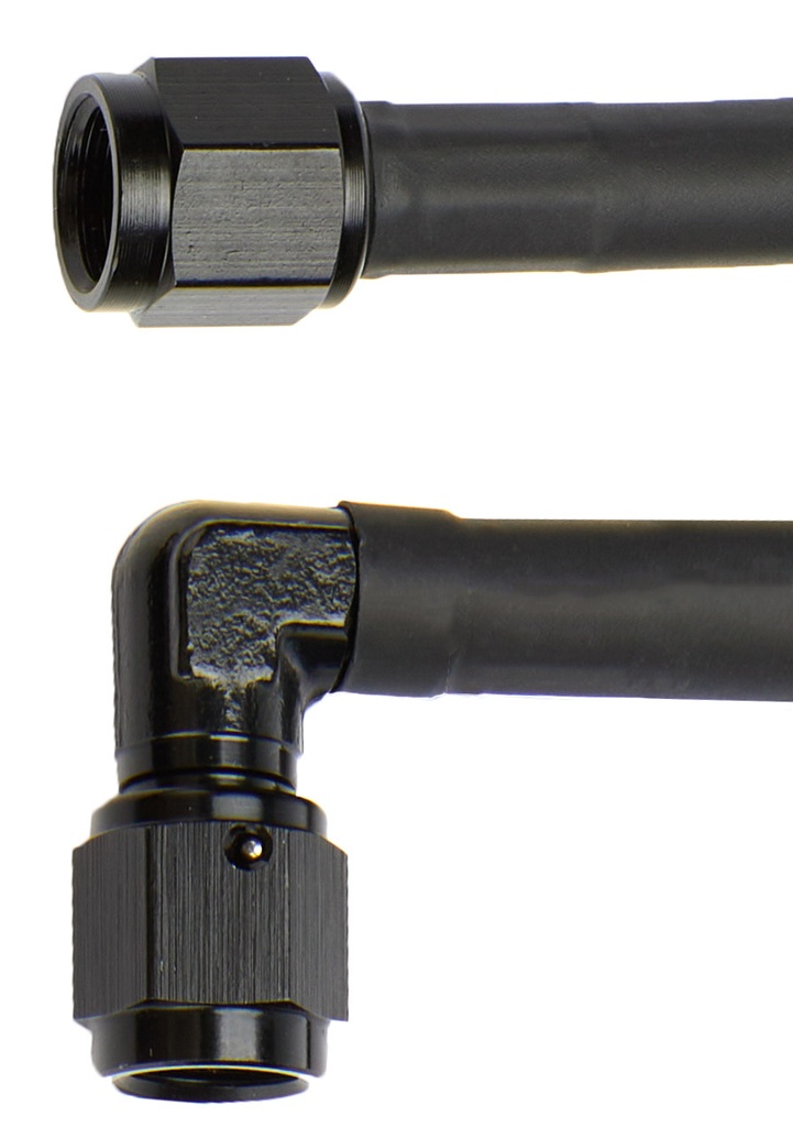 Allstar Performance - Coated Braided Line 21in #4 Hose -4 90 Deg/-4 Str
