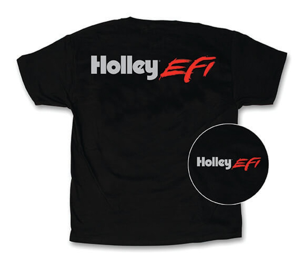 [HLY10044-LGHOL] Holley - T-Shirt - Large W/Holley Efi Ss Logo - Black