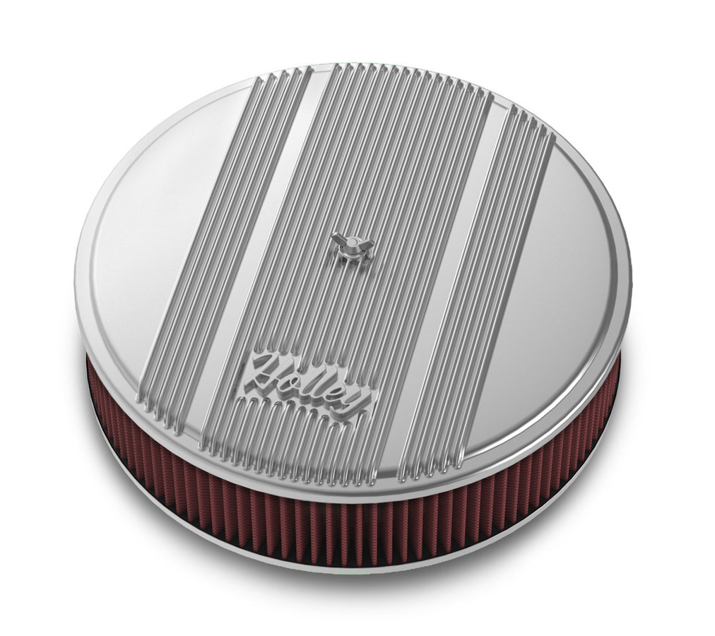 [HLY120-151] Holley - 14x3 Die Cast Finned Alm Air Cleaner Polished