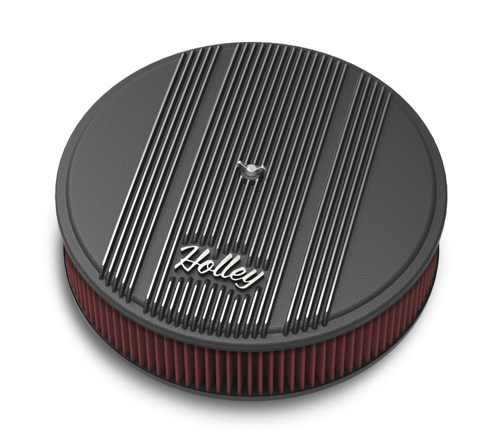 [HLY120-153] Holley - 14x3 Die Cast Finned Alm Air Cleaner Black