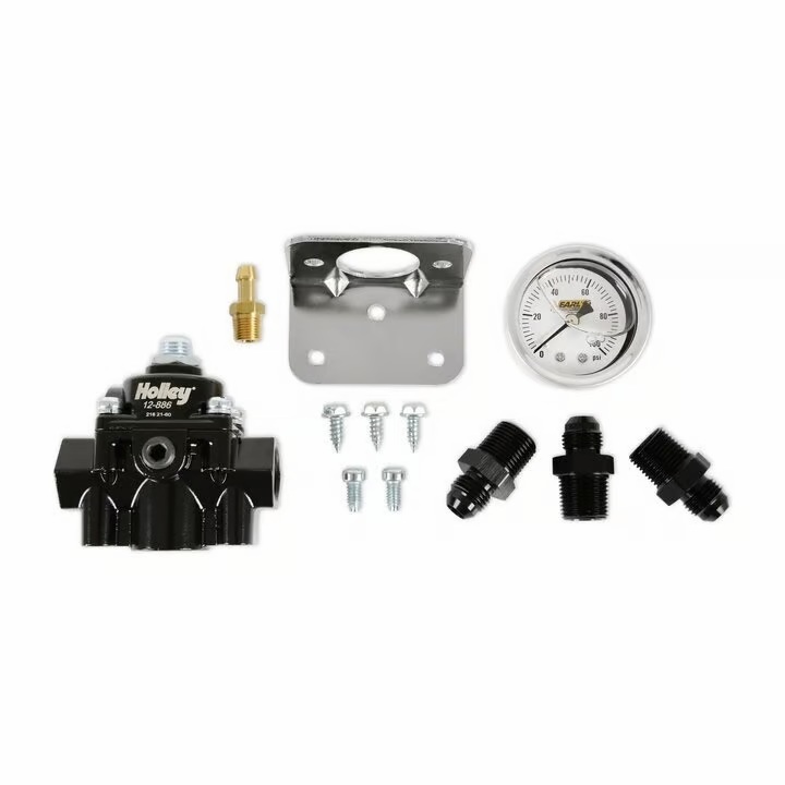 [HLY12-886KIT] Holley - 12-886 Regulator/Gauge Kit W/Fittings
