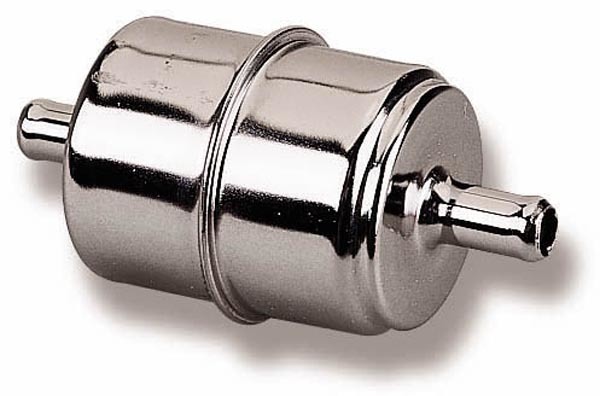 [HLY162-523] Holley - 3/8in Chrome Fuel Filter