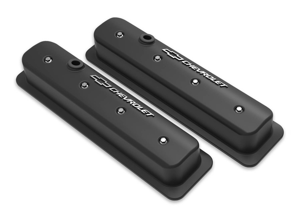 [HLY241-292] Holley - SBC Muscle Car Valve Covers W/Holes Black