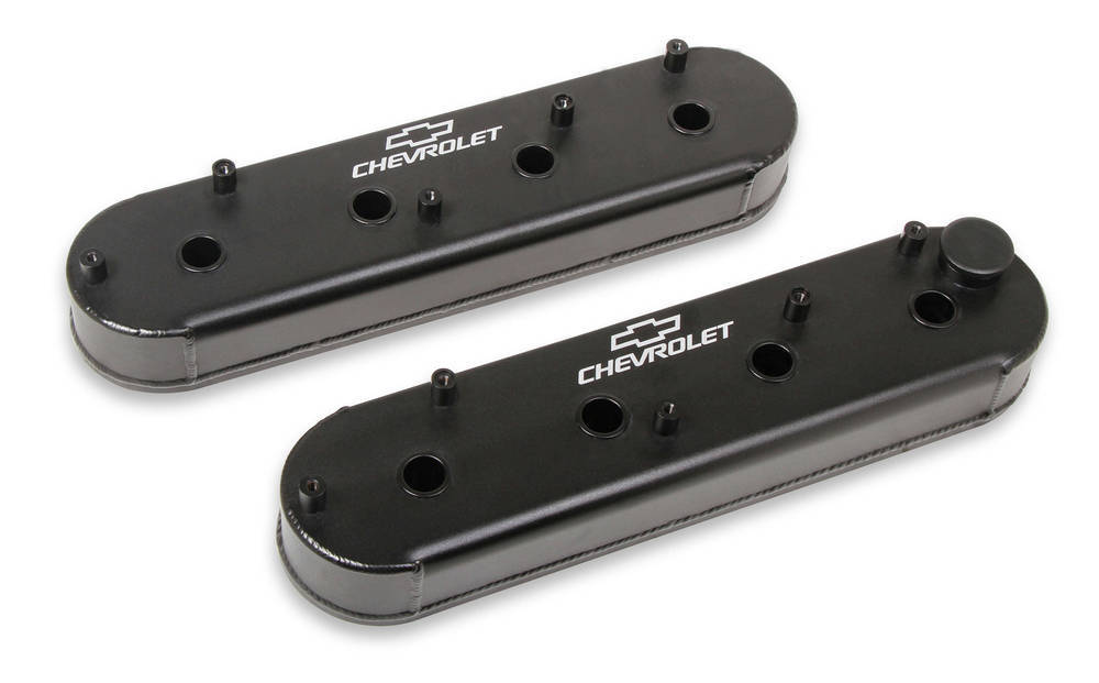 [HLY241-294] Holley - LS Billet Rail Fab. Alm Valve Covers  w/Oil Cap