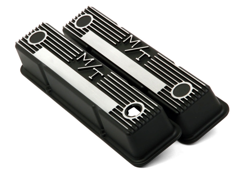 [HLY241-83] Holley - SBC M/T Valve Cover Set - Black Krinkle