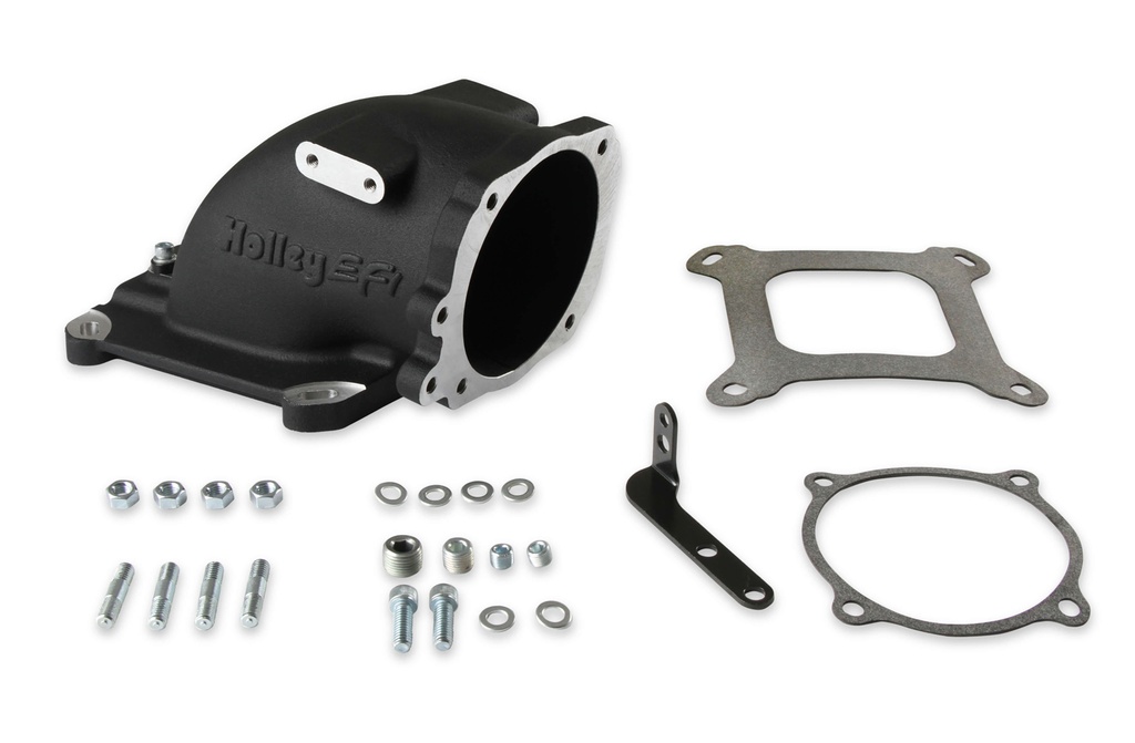 [HLY300-240FBK] Holley - Intake Elbow 4150 Ford Tb Flange - Black