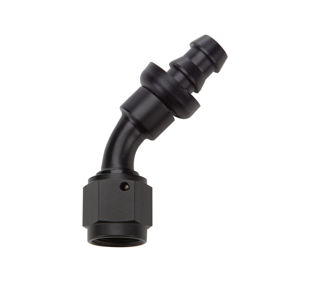 Allstar Performance - Pushlock Hose End Black 45 Deg Elbow -6
