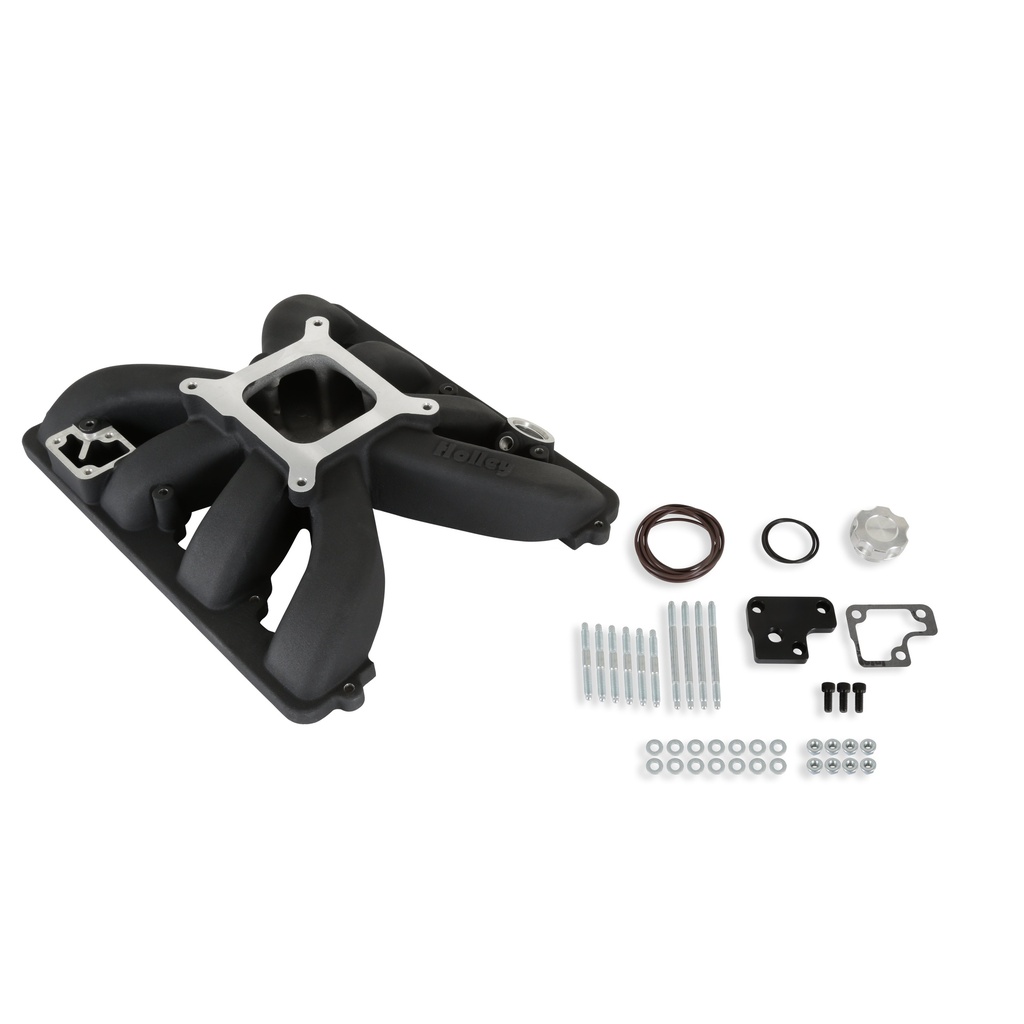 Holley - Gen-3 Hemi Carb Intake Manifold Kit Black