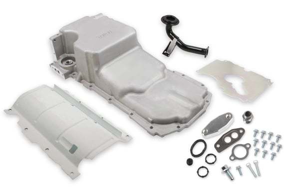 [HLY302-21] Holley - Gm Lt Gen-V Oil Pan Swap Kit - As-Cast Finish