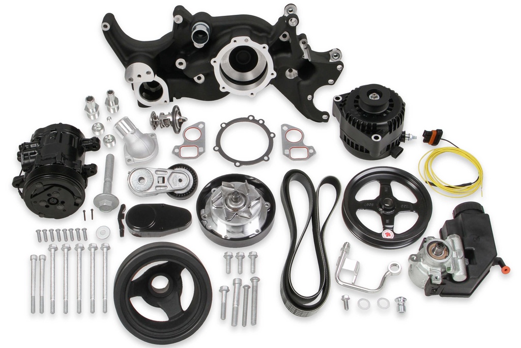 [HLY20-185BK] Holley - Ls Mid-Mount Complete Engine Accessory System