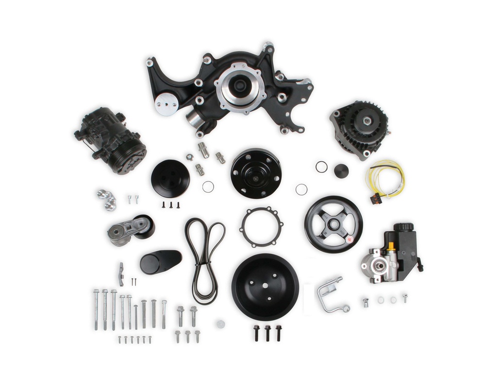 [HLY20-242BK] Holley - Bbc Accessory Drive Sys. Mid Mount - Black