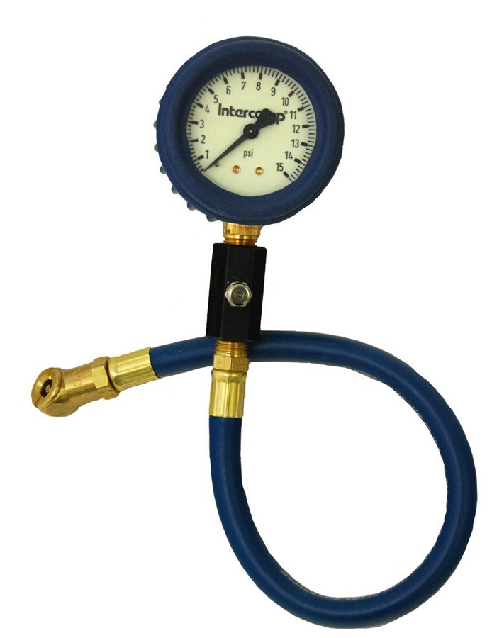 Intercomp - Deluxe Air Gauge 2.5in 0-15 Glow-in Dark