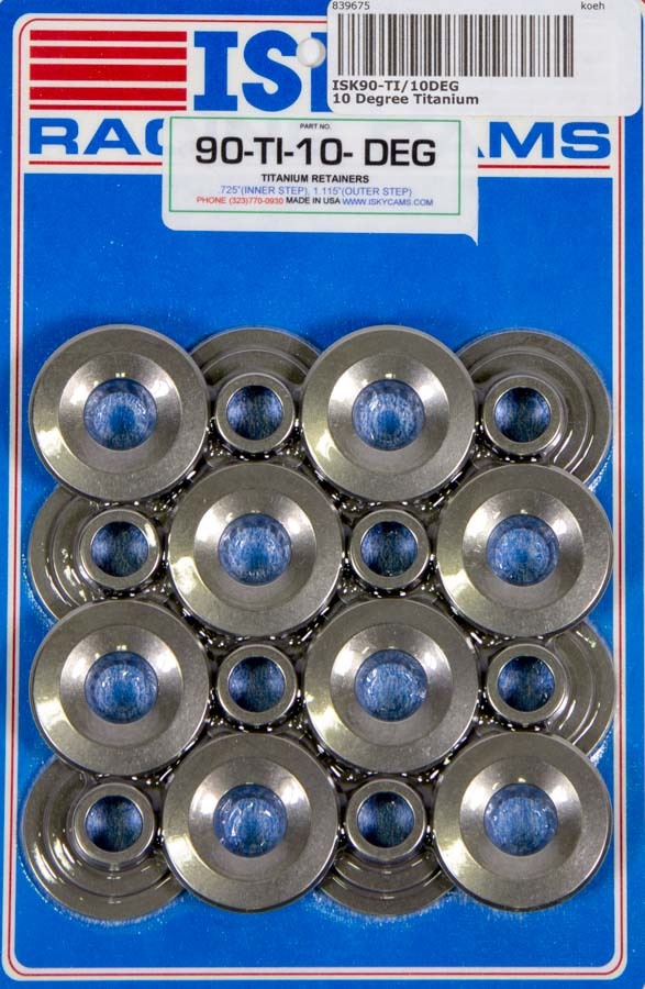 [ISK90-TI/10DEG] Isky Cams - 10 Degree Titanium Retainers (16)