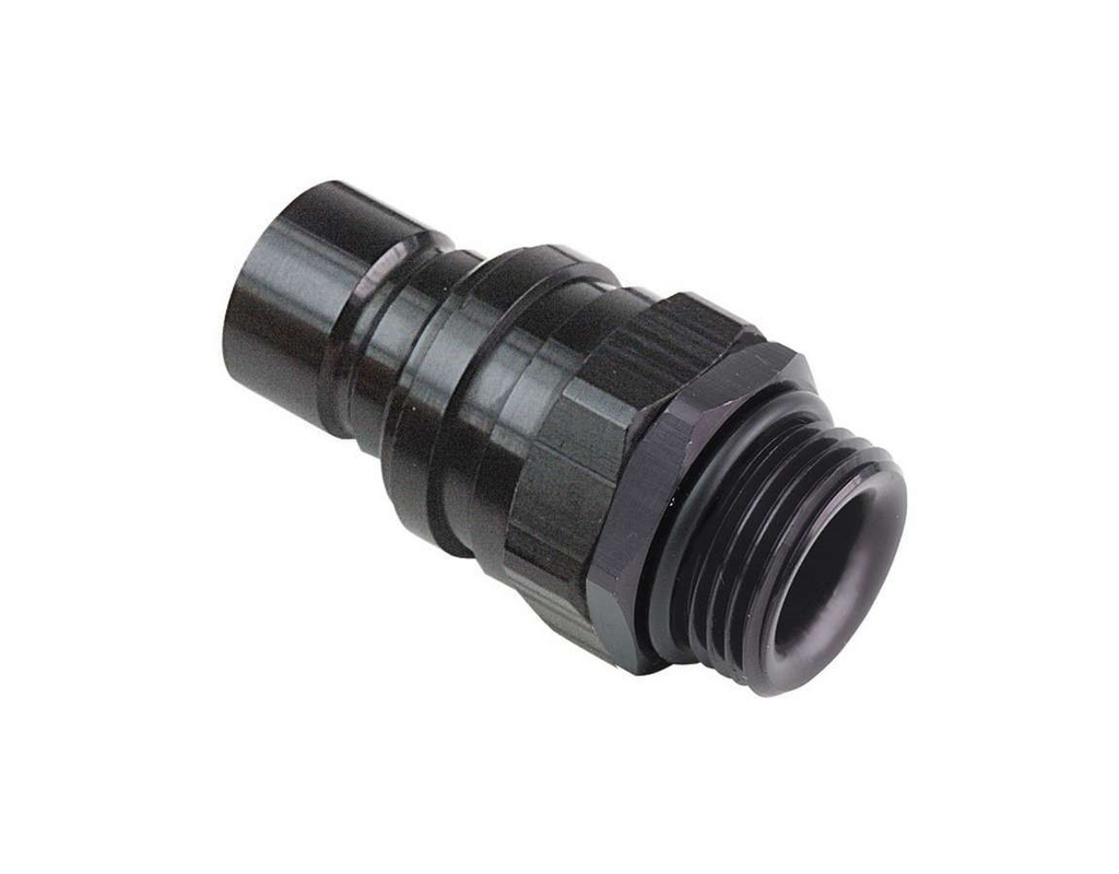 Jiffy-Tite - Q/R #6 Male O-Ring Boss Plug Valved Black