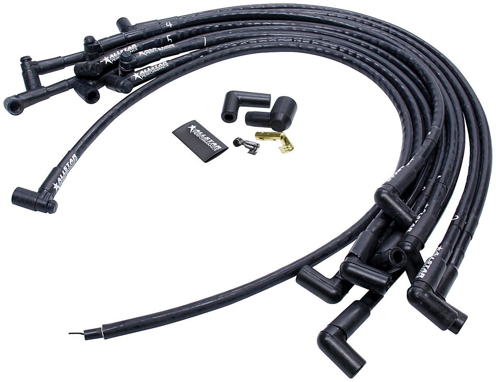 Allstar Performance - Spark Plug Race Wire Set Over V/C W/ Sleeving