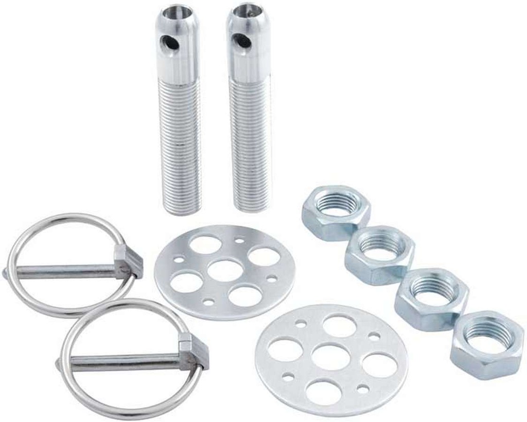 [ALL18476] Allstar Performance - LW Alum Hood Pin Kit 1/2in Silver