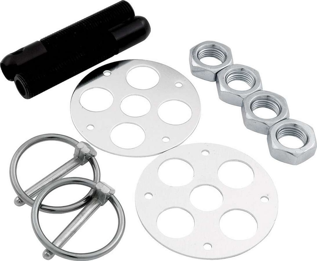 [ALL18477] Allstar Performance - LW Alum Hood Pin Kit 1/2in Black