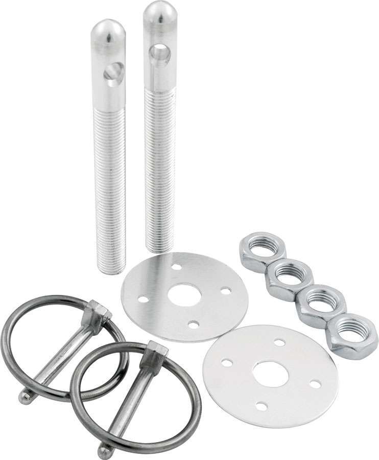 [ALL18480] Allstar Performance - Alum Hood Pin Kit 3/8in Silver