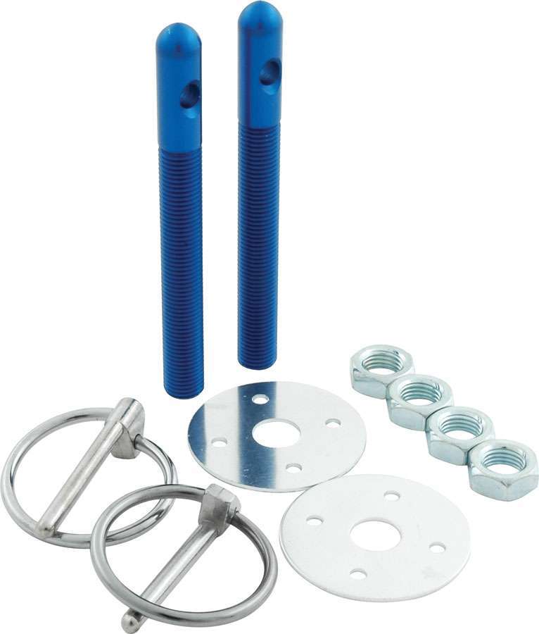 [ALL18482] Allstar Performance - Alum Hood Pin Kit 3/8in Blue