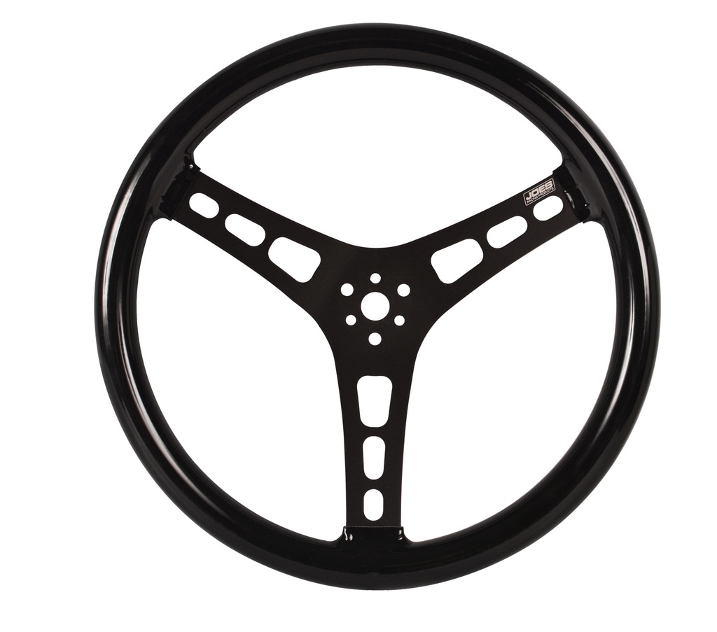 Joes Racing Products - Steering Wheel 15in Flat Rubber Coated W/ Black