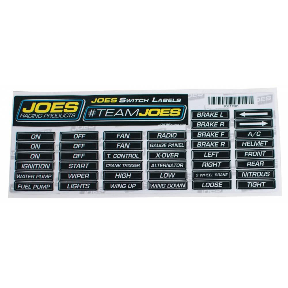 [JOE17501] Joes Racing Products - Joes Switch Panel Labels