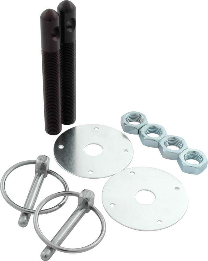 [ALL18504] Allstar Performance - Alum Hood Pin Kit 1/2in With 1/4in Clips Black