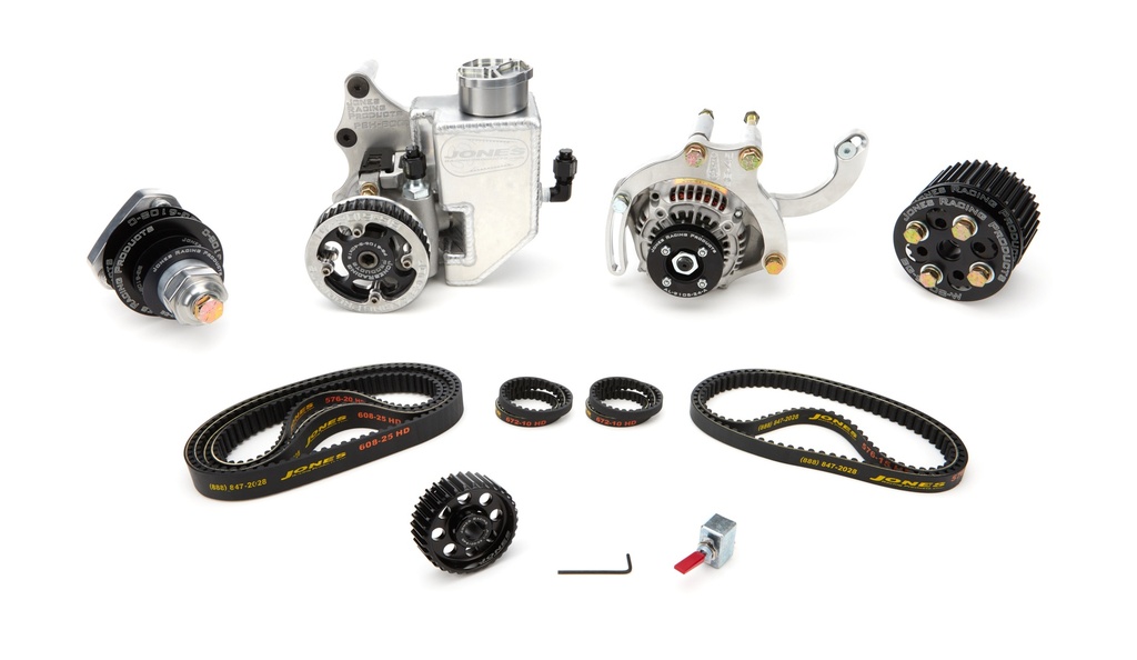 [JRP4-4698-R] Jones Racing Products - Belt Drive Sbc Complete Htd Wp / Ps / Alt / Op