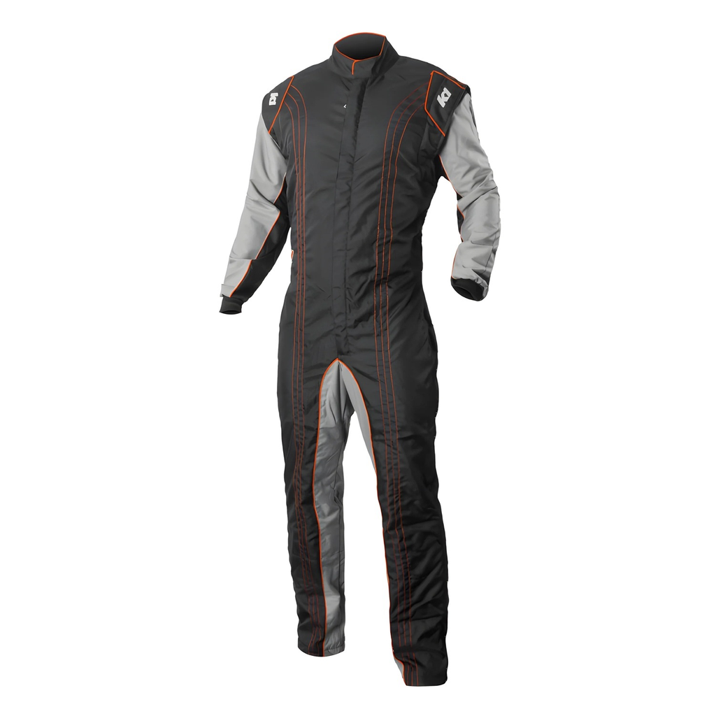 [K1R10-GK2-O-L] K1 Racegear - Suit Karting GK2 Adult Large Black/Orange