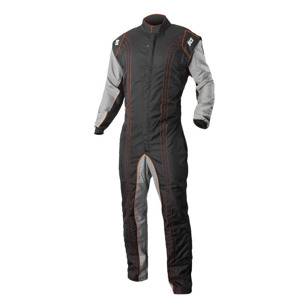 [K1R10-GK2-O-ML] K1 Racegear - Suit Karting GK2 Adult Medium/Lrg Black/Orange