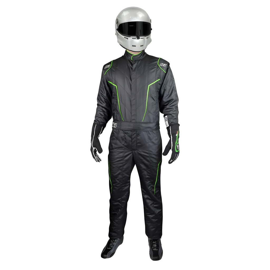 [K1R20-GT2-NV-XL] K1 Racegear - Suit GT2 X-Large Black / Fluo Green