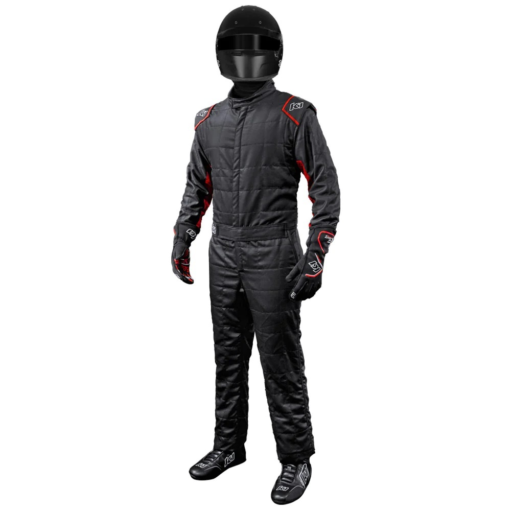[K1R20-OTL-NR-LXL] K1 Racegear - Suit Outlaw Lrg / X-Lrg Black / Red SFI 3.2A/5