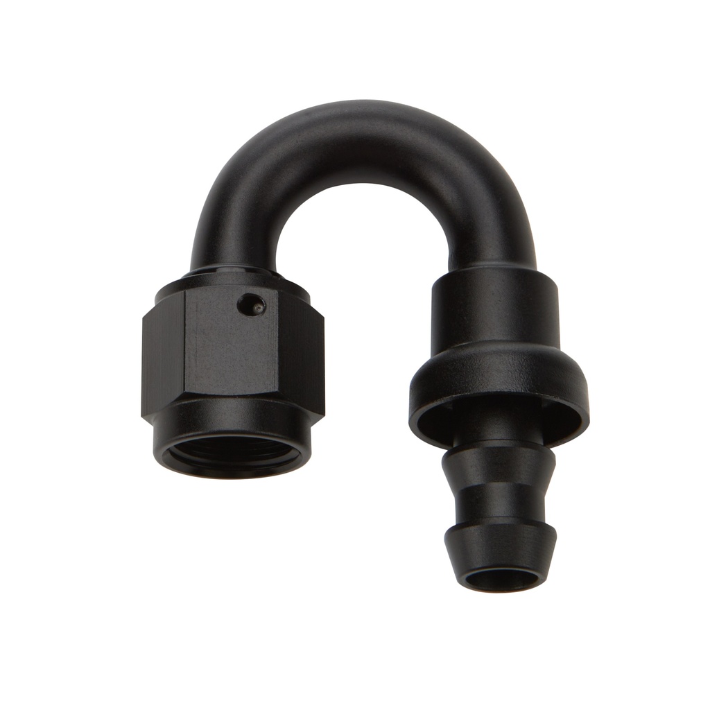 Allstar Performance - Pushlock Hose End Black 180 Deg Elbow -12