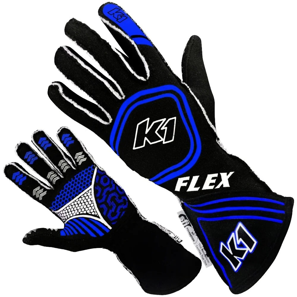 [K1R23-FLX-NB-XL] K1 Racegear - Glove Flex X-Large Black/Blue