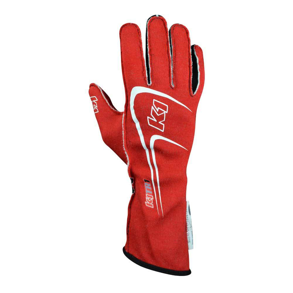 [K1R23-TR1-R-4XS] K1 Racegear - Glove Track 1 Red 4X-Small Youth