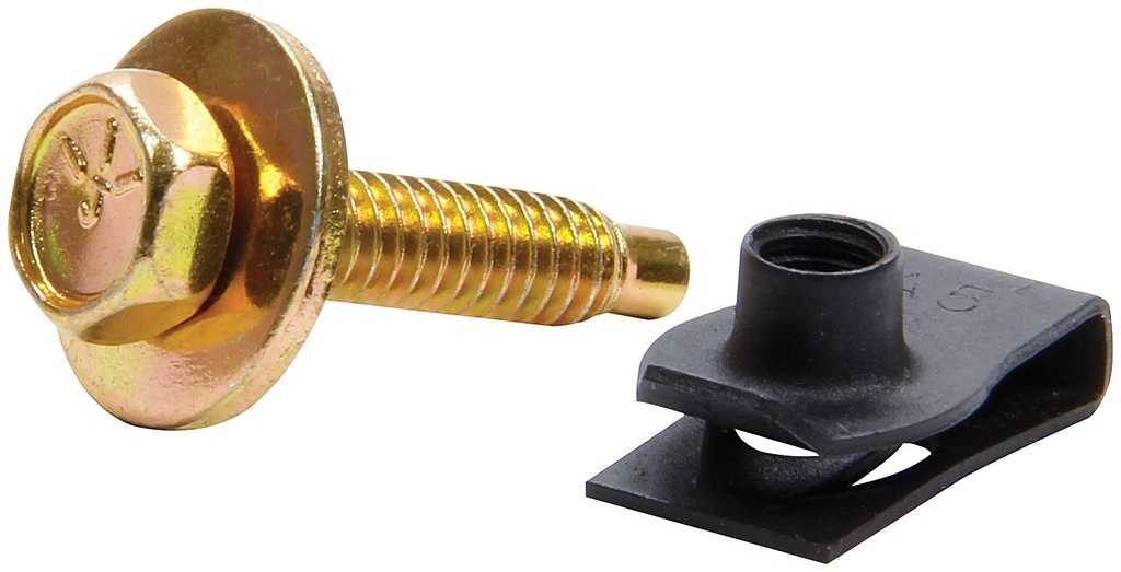 [ALL18559] Allstar Performance - Body Bolt Kit W/ Clips 10pk Gold