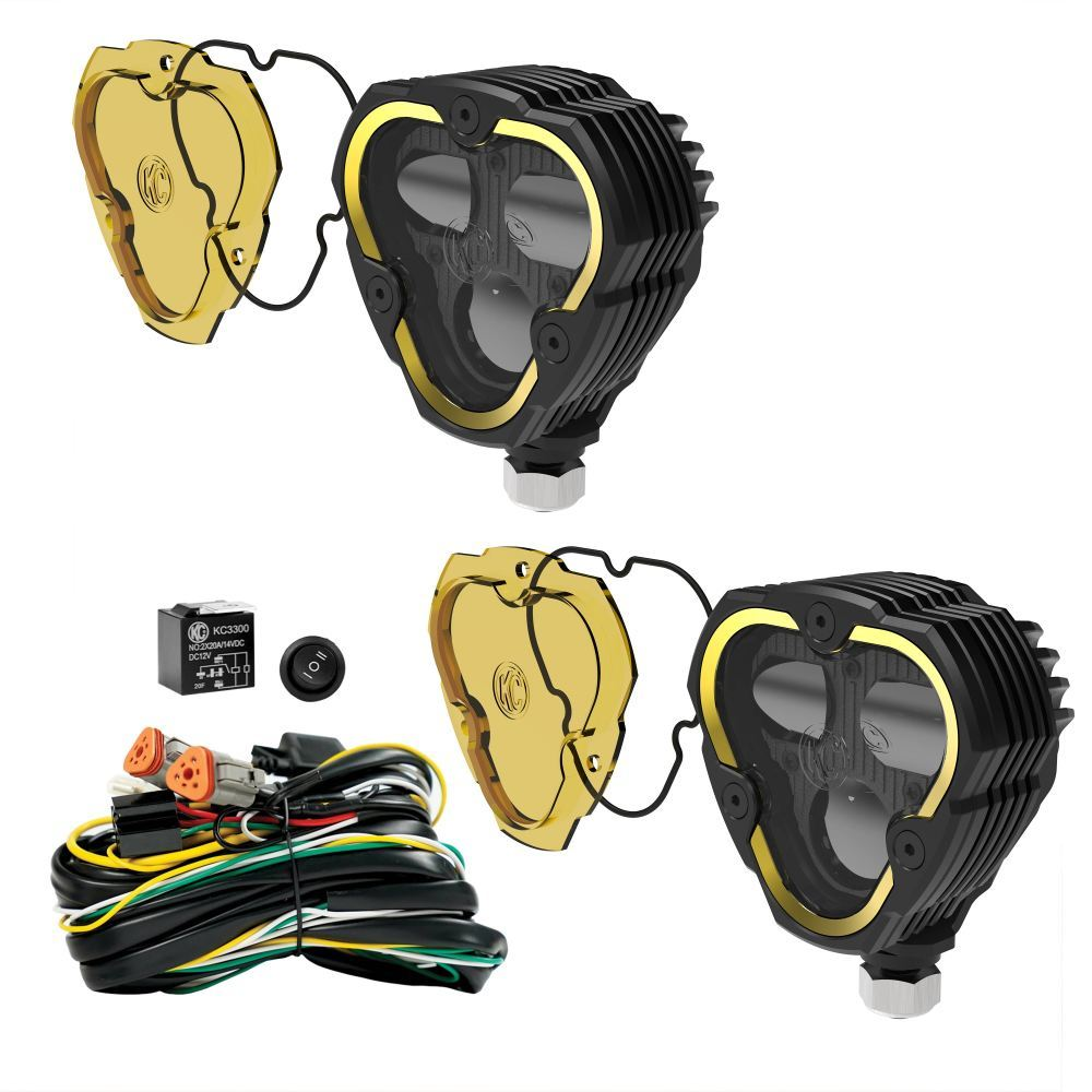 [KCH284] Kc Hilites - Flex Era 3 Dual Mode Sae Fog Light Kit Pair