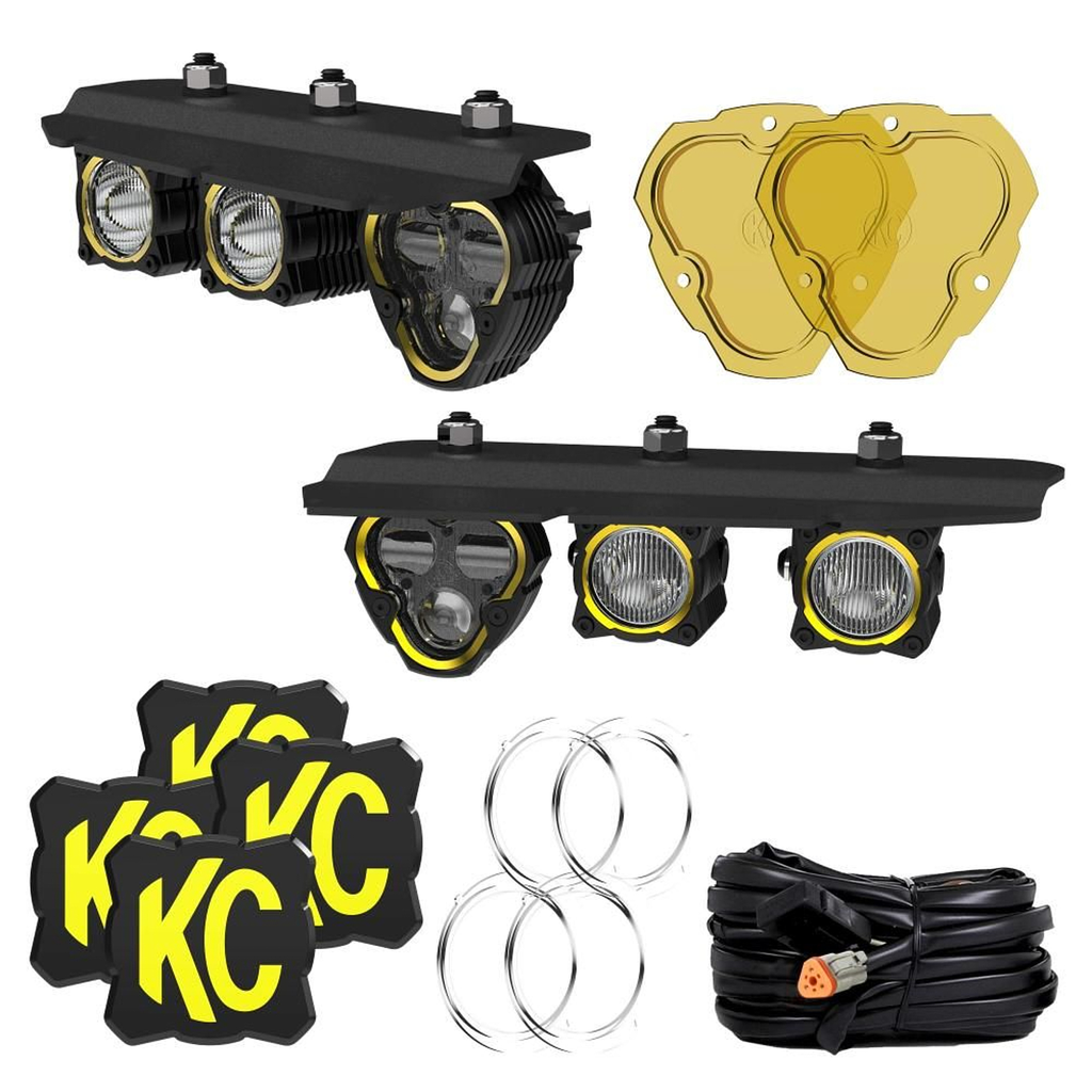 [KCH97168] Kc Hilites - Three Light Fog Pocket Kit 21- Ford Bronco