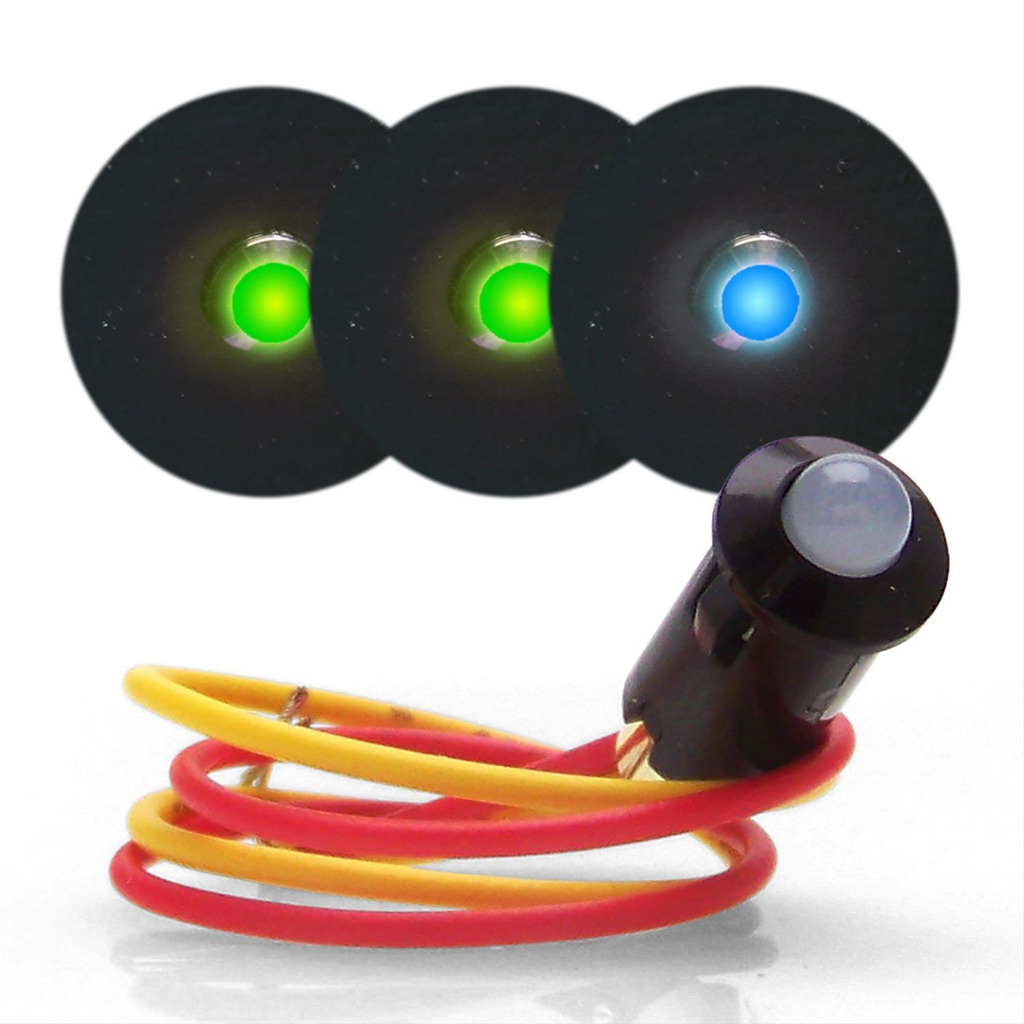 Keep It Clean - 12V Led Dash Indicator Lights 2 Green 1 Blue