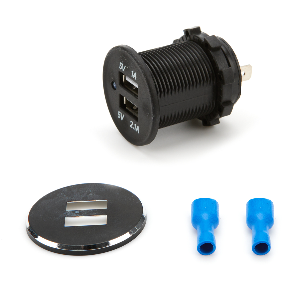 [KICKICUSB02] Keep It Clean - Black Dash Mount Dual Port USB Charger